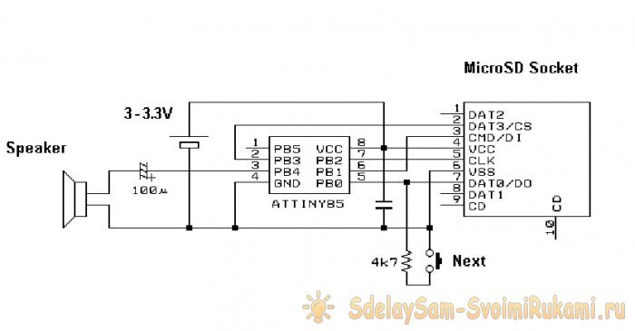 Схемы: WS-239 USB SD MP3