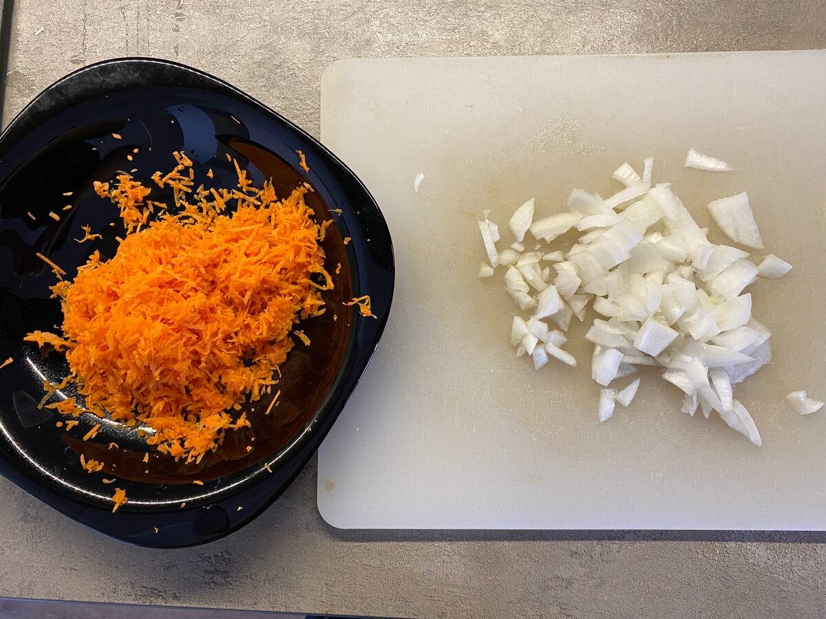 Морковь и лук готовы