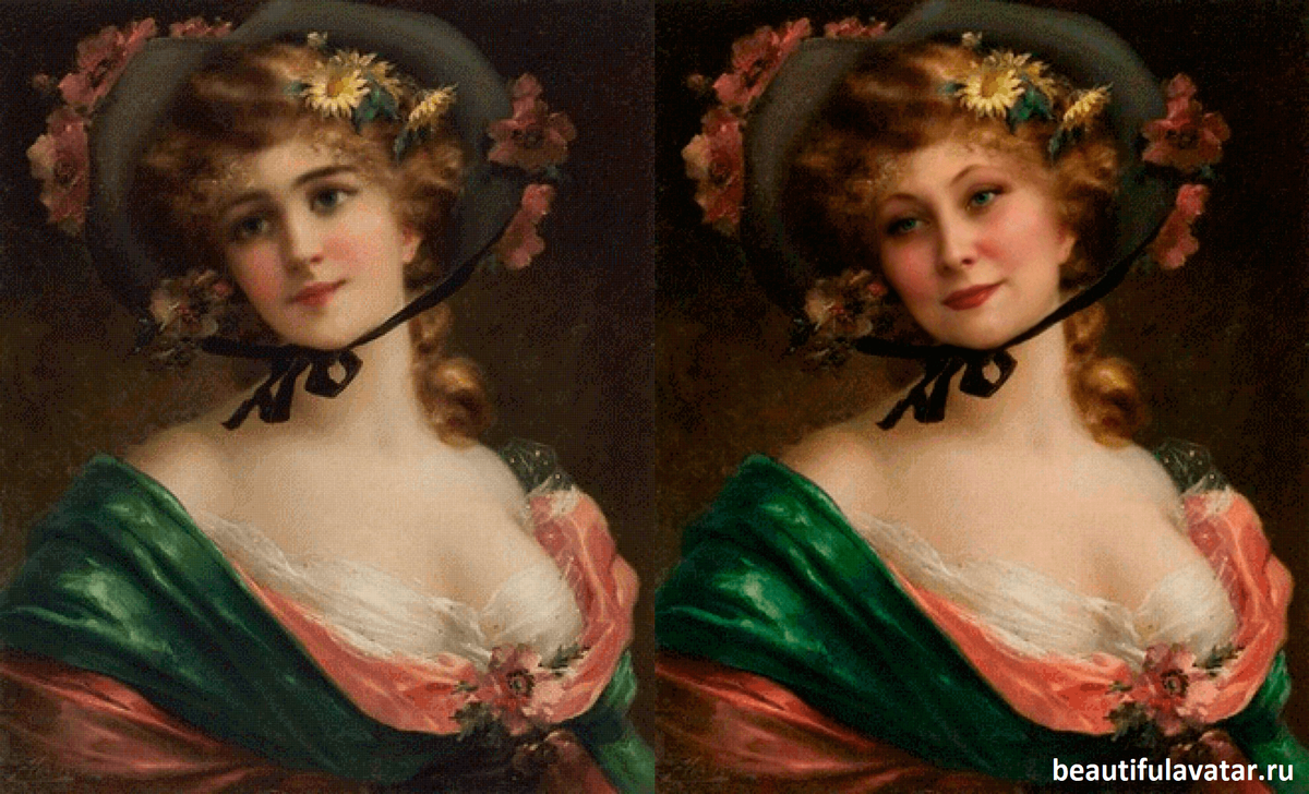 Художник Эмиль Вернон - Шляпа с цветами + крутая ава с лицом.