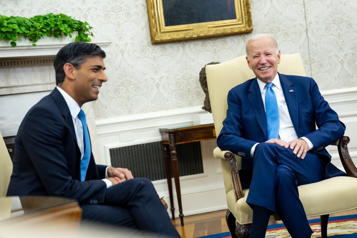    President Joe Biden meets with United Kingdom Prime Minister Rishi Sunak, Thursday, June 8, 2023, in the Oval Office of the White House. (Official White House Photo by Adam Schultz) editor