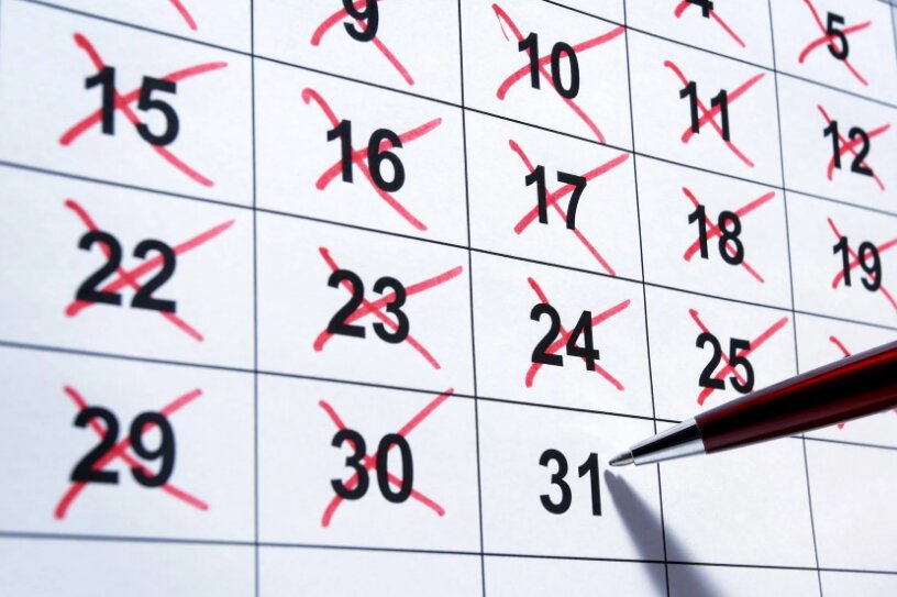 Мой производственный календарь будет выглядеть также в конце месяца. Фото из открытых источников.