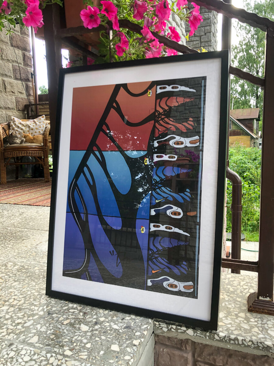 Первый плакат, который я отправил за границу.