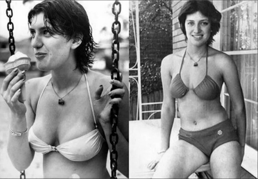 Red Bikini Girl / Лилиана Гасинская. Фото из старых газет, в свободном доступе