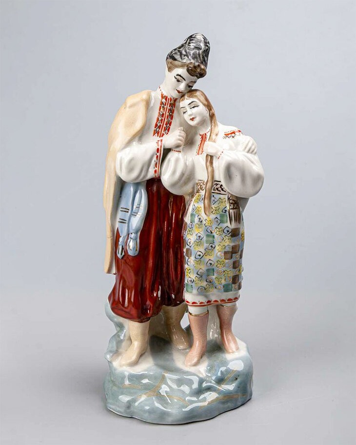 Статуэтка «Майская ночь» («Влюблённые»), 1956-1959 гг., Полонский завод художественной керамики, УССР.
