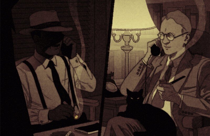 Иллюстрация Моргана Швейцера к статье «Найти Марлоу» в LA Times