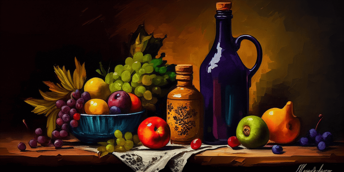  , Peter Konchalovsky: A still life with bold, expressive brushstrokes and vivid colors