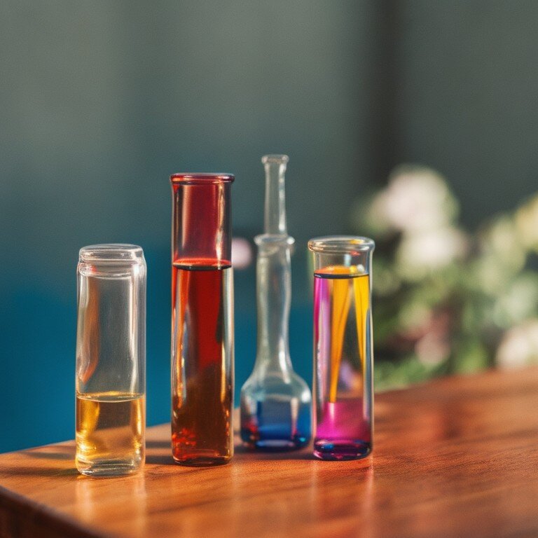 Жидкости в пробирках