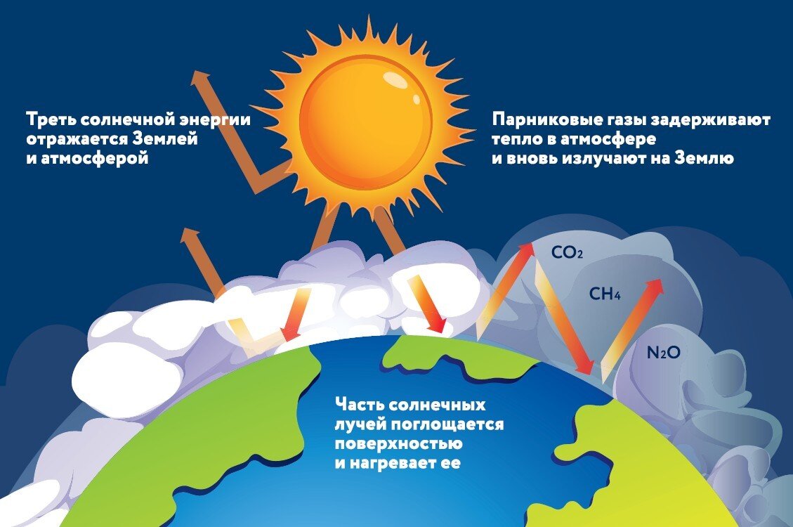 Выберите из представленных на рисунке парниковых газов те которые обладают наибольшим