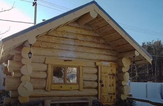 Баня из осинового бруса