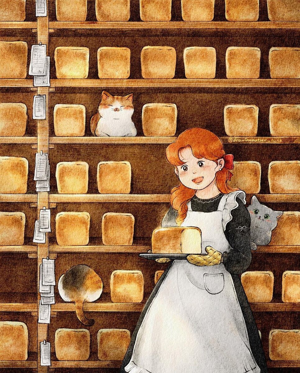 Нашла милейшую картинку - это же я с моей бело-рыжей кошью