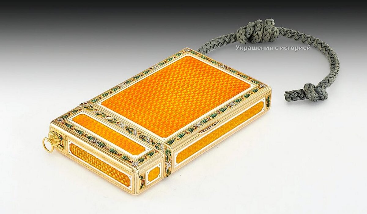 Портсигар с гильошированной эмалью, мастер August Hollming, 1899-1903 гг.