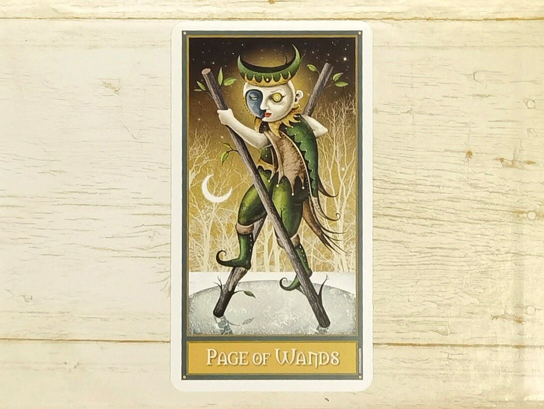 Аркан "Паж Жезлов". "Таро Безумной Луны".
