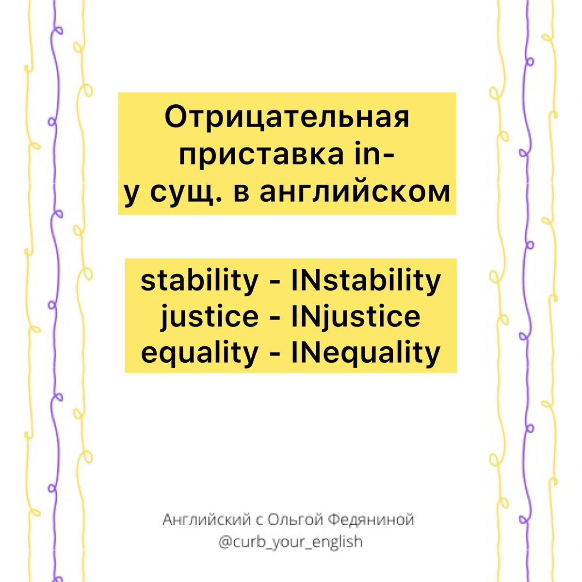 Приставка IN- в английских существительных | Английский с Ольгой Федяниной  | Дзен