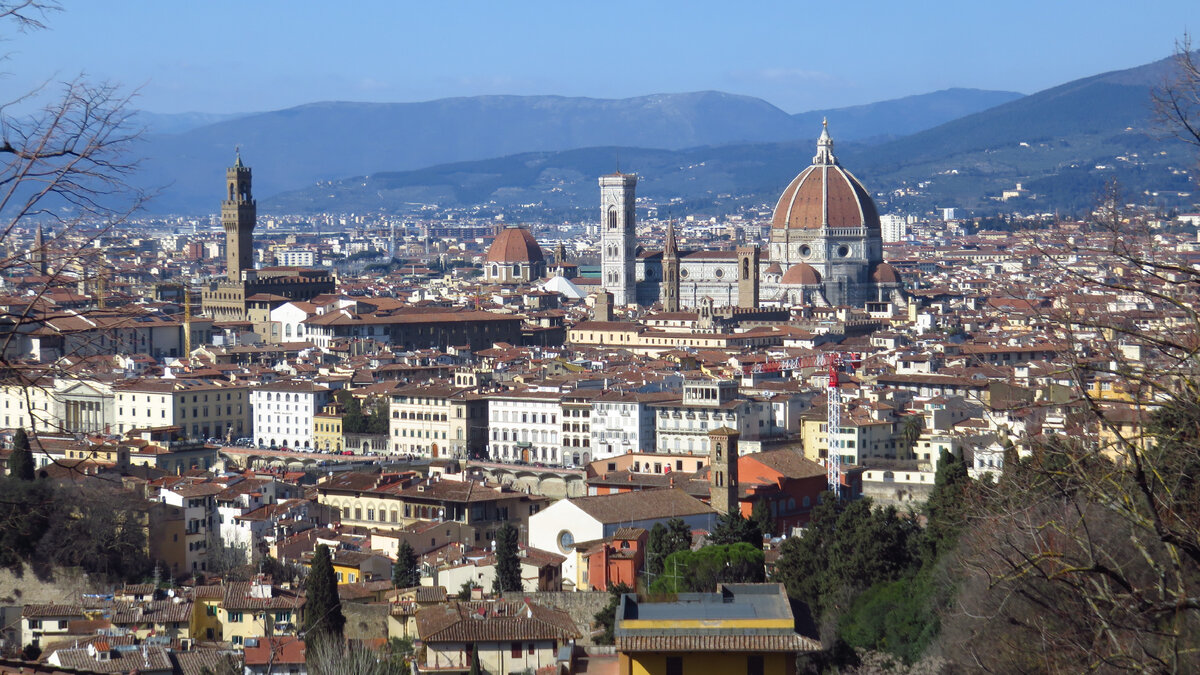 Панорама на Флоренцию от базилики Сан Миниато. Фото автора