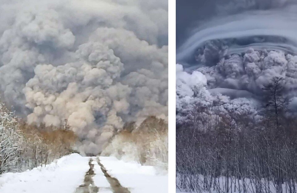     Облако видно из нескольких населенных пунктов. Фото: социальные сети