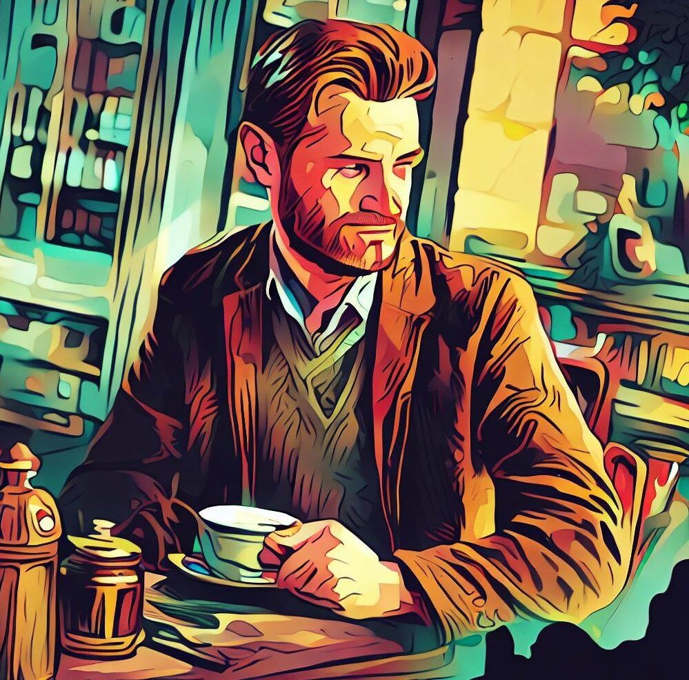 Джерри Бриджес в гриль-баре пьет кофе