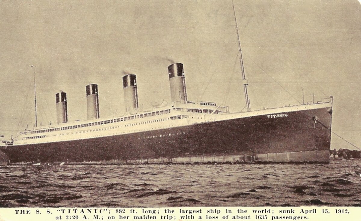 "Титаник" затонул 14 апреля 1912 года после того, как отправился в плавание 