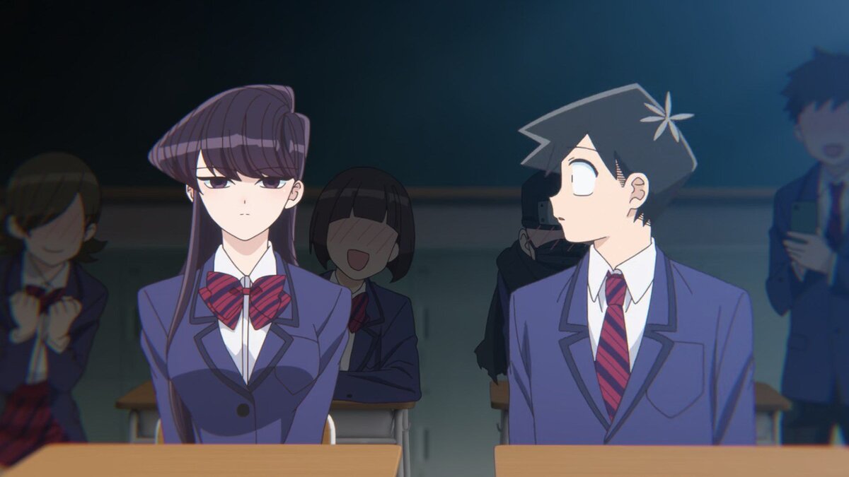 Кадр из аниме У Коми проблемы с общением