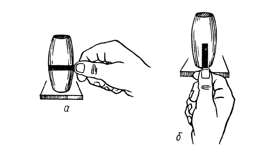 Визирование - иллюстрация из книги "Построение и перспектива рисунка" И. Б. Шешко