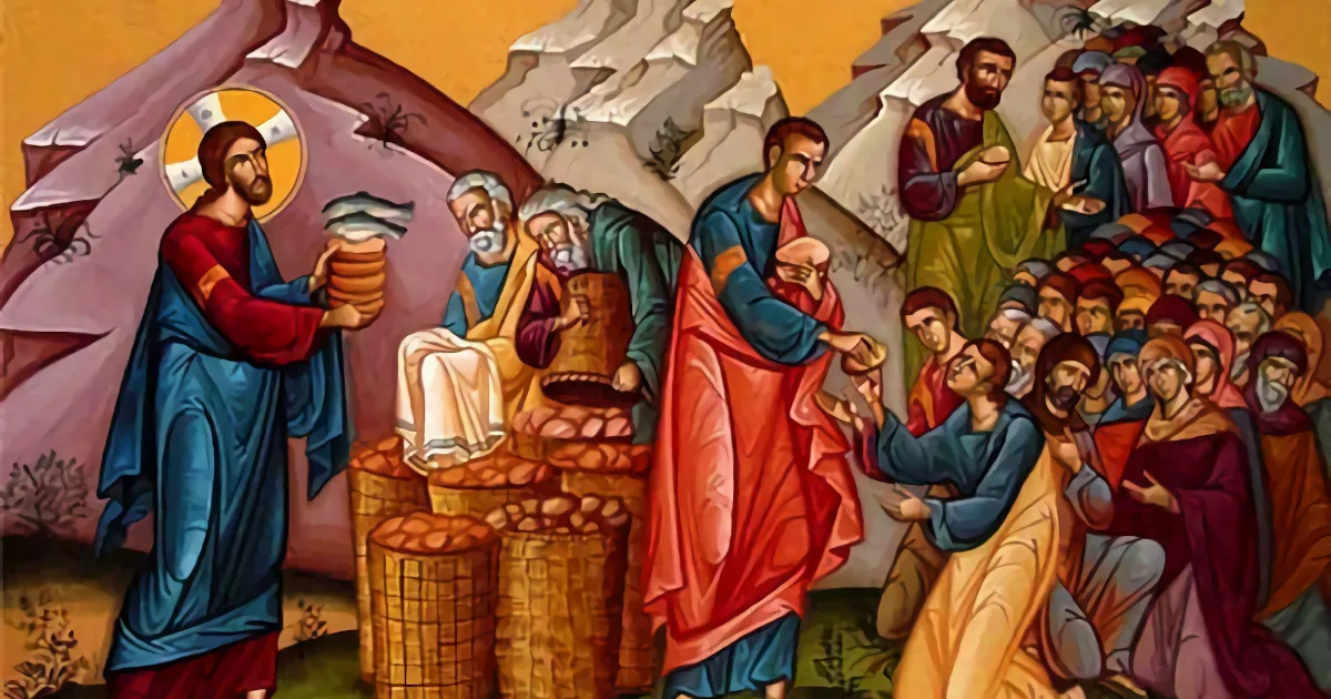 Чудесное насыщение народа пятью хлебами. Иисус насыщает пять тысяч человек пятью хлебами. Чудесный народ. Чудесное насыщение народа пятью хлебами. Чудеса иисуса христа.