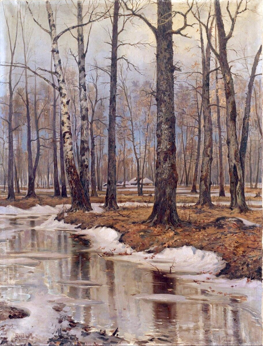"Берёзы весной" Холст, масло, 164.5 х 124.5 см. Бровар Яков Иванович