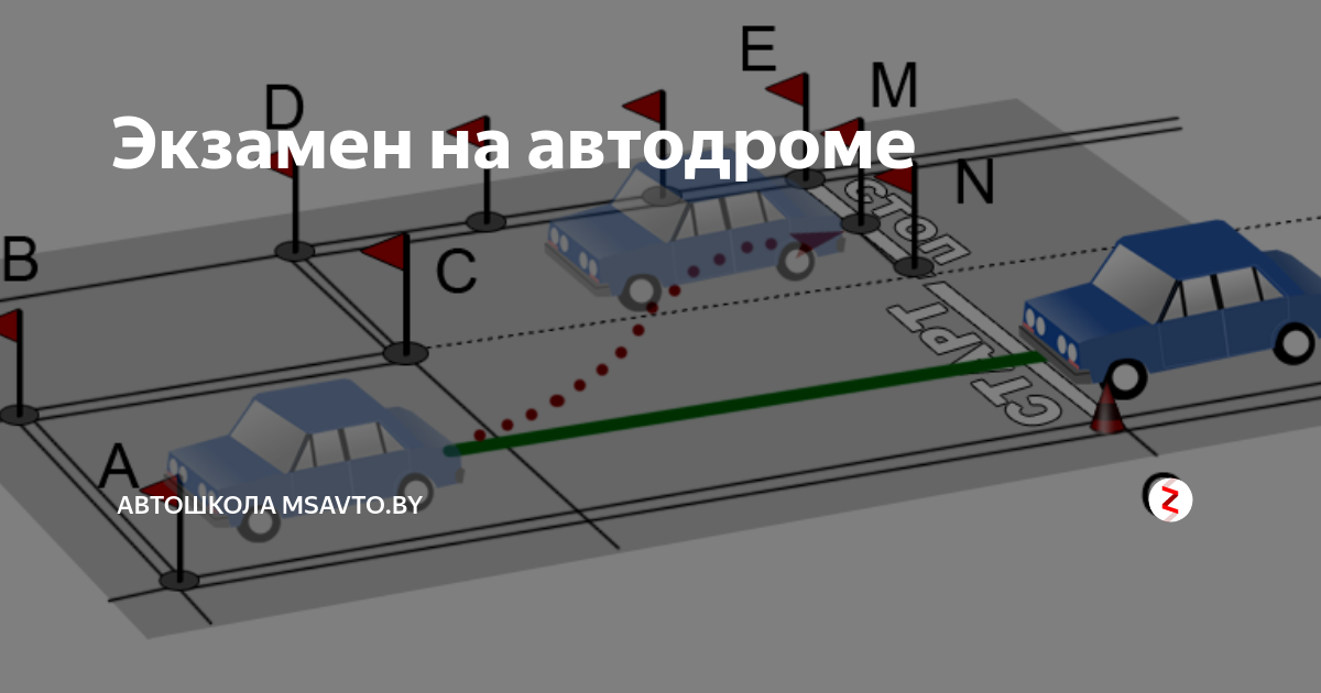 Схема автодрома для автошколы