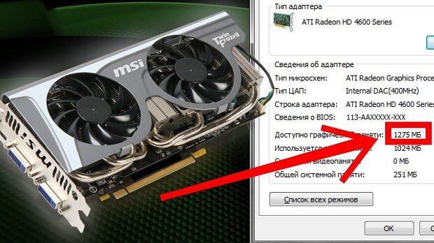 Как узнать сколько памяти на видеокарте