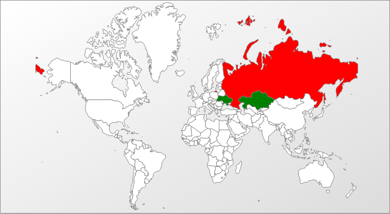 География попыток заражения сайтов