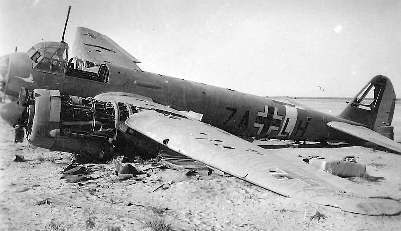 Результат воздушного боя - сбитый Юнкерс-88. // Фото: worldwarphotos.info