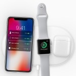 
AirPower– устройство для беспроводной зарядки стандарта Qi с некоторыми улучшениями от компании Apple. AirPower может одновременно заряжать iPhone, AirPods и Apple Watch.
Первый анонс состоялся 12 сентября 2017 года на медиа-мероприятии Apple в Театре Стива Джобса.