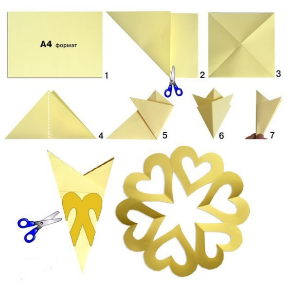 Объемные снежинки из бумаги своими руками пошагово — 12 идей