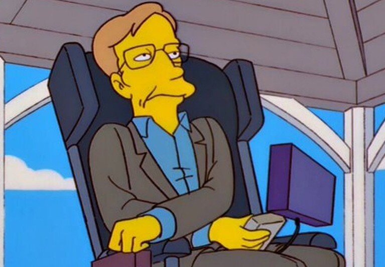 Кадр из «Симпсонов». Стивен Хокинг