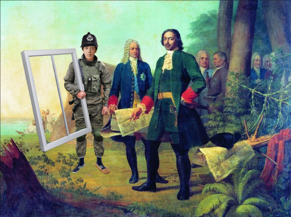                                          - Петр Алексеевич, так куда его ставить? 