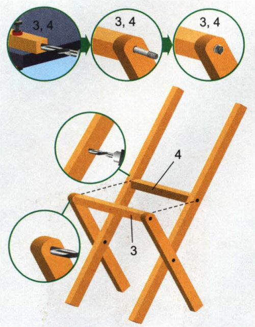 Инструкция по самостоятельному изготовлению складного стула | СТРОИТЕЛЬ | Дзен