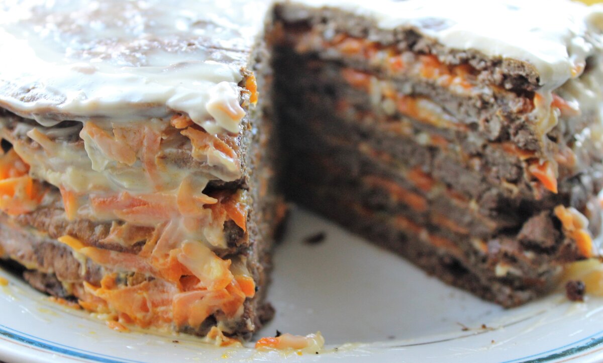 Печёночный торт из куриной печени с луком и морковью: пошаговый рецепт с фото | Меню недели