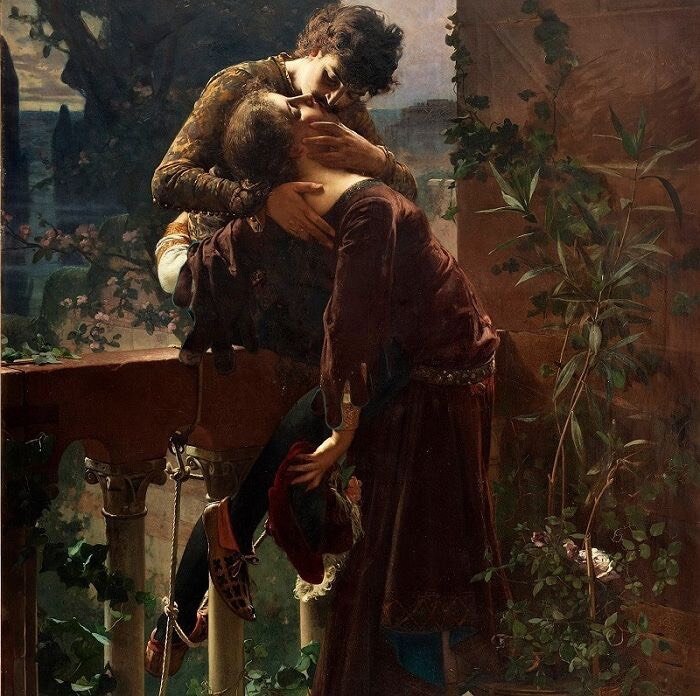 «Ромео и Джульетта на балконе», Юлиус Кронберг, 1886 год