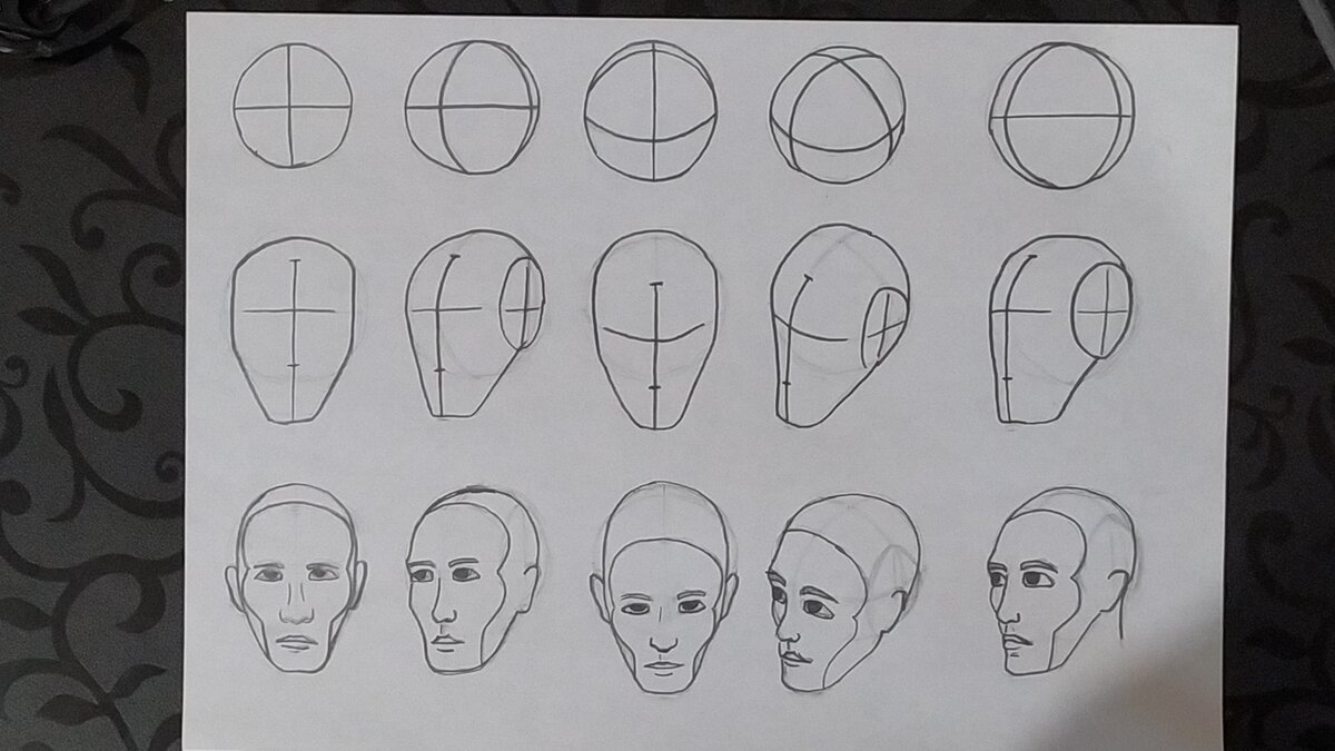 Тренировка рисования лиц. Техника рисования головы. Построение головы человека рисунок. Тренировка рисования головы. Алгоритм рисования головы человека.