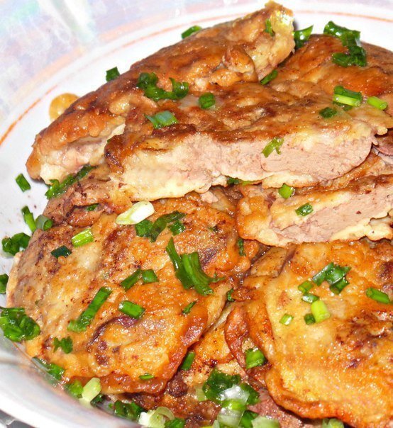 Фотобанк/куриная печень жареная