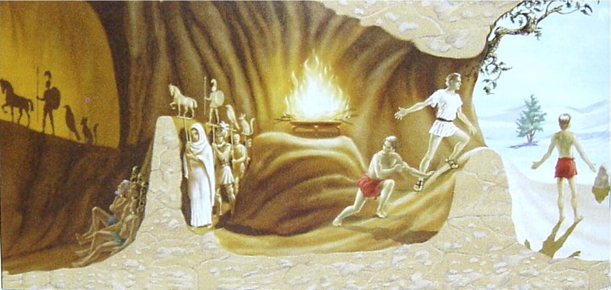 Аллегория пещеры из платоновского диалога