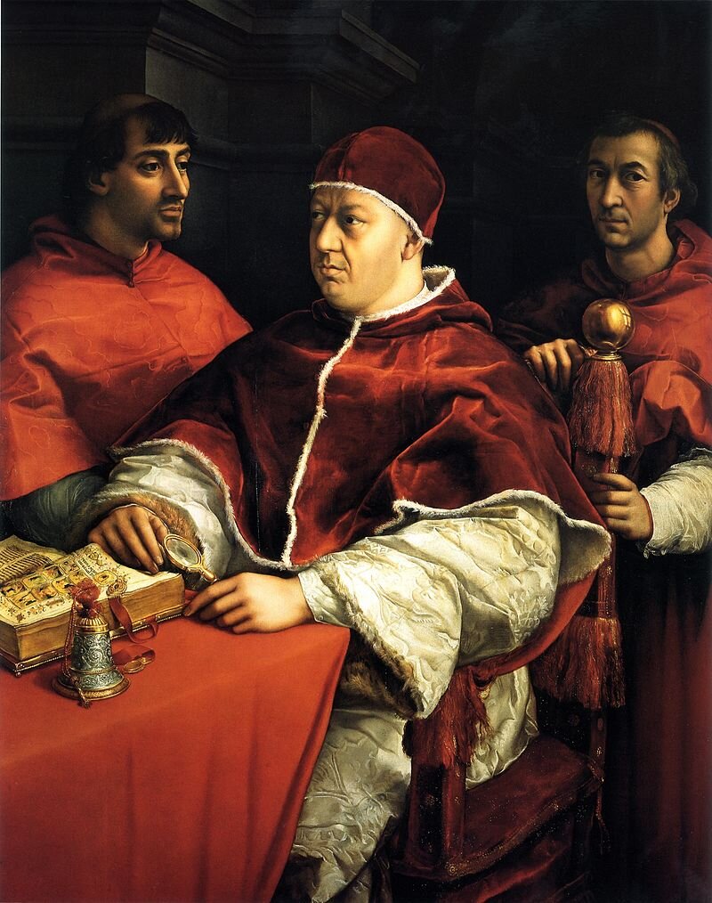 Лев X (лат. Leo PP. X, в миру — Джованни Медичи итал. Giovanni Medici; 11 декабря 1475; Флоренция, Флорентийская республика — 1 декабря 1521; Рим, Папская область) — Папа Римский с 11 марта 1513 года по 1 декабря 1521 года. Последний Папа, не имевший священного сана на момент избрания.