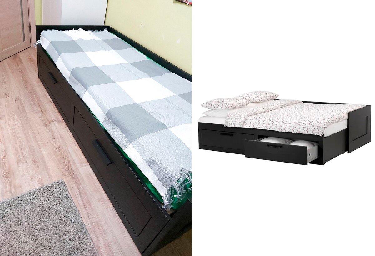 Цвет кровати, как на фото на сайте IKEA