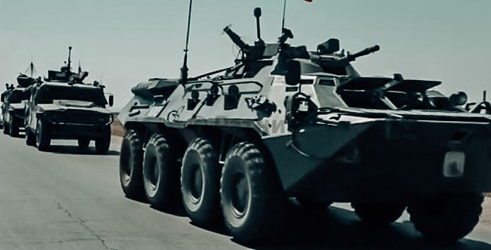 Бтр 82А в патруле.