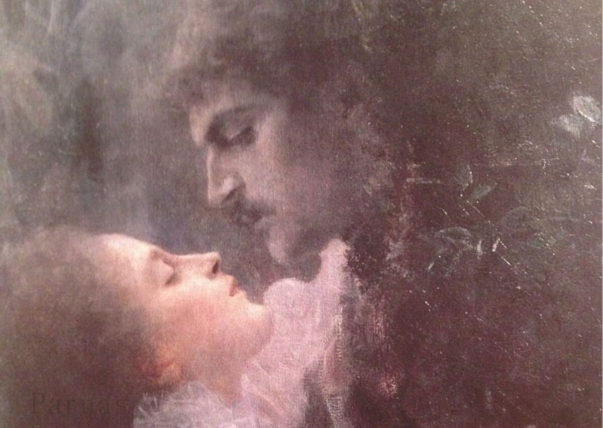 Фрагмент картины "Любовь" Г. Климта