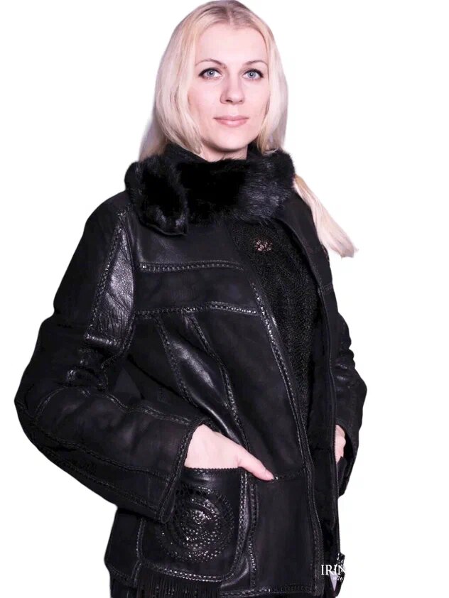 Куртка из остатков дубленочного меха. Ателье Ирины Берзиной.