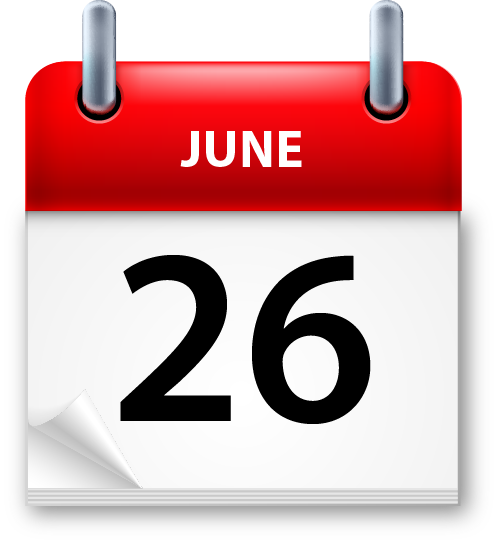 Картинка календаря на 24. 26 Июня календарь. 26 June. Календарь с числом рисунок. 26 Число календарь.