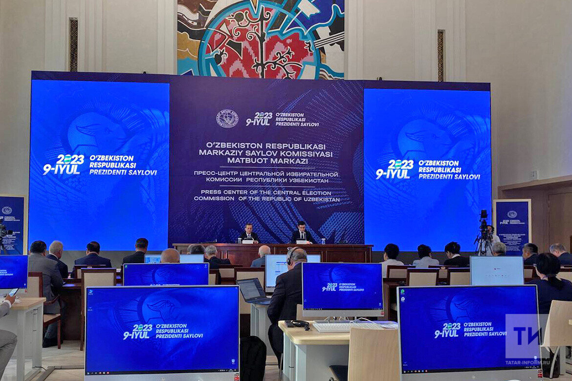 Утром 9 июля на пресс-конференции объявили об открытии 10,8 тыс. избирательных участков. Фото: © Арслан Минвалеев / «Татар-информ»