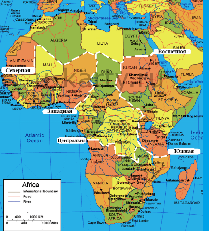 Карта Африки с городами и столицами. Карта Африки со странами крупно на русском со столицами. Карта Африки с государствами на русском языке. Государства и столицы Африки.