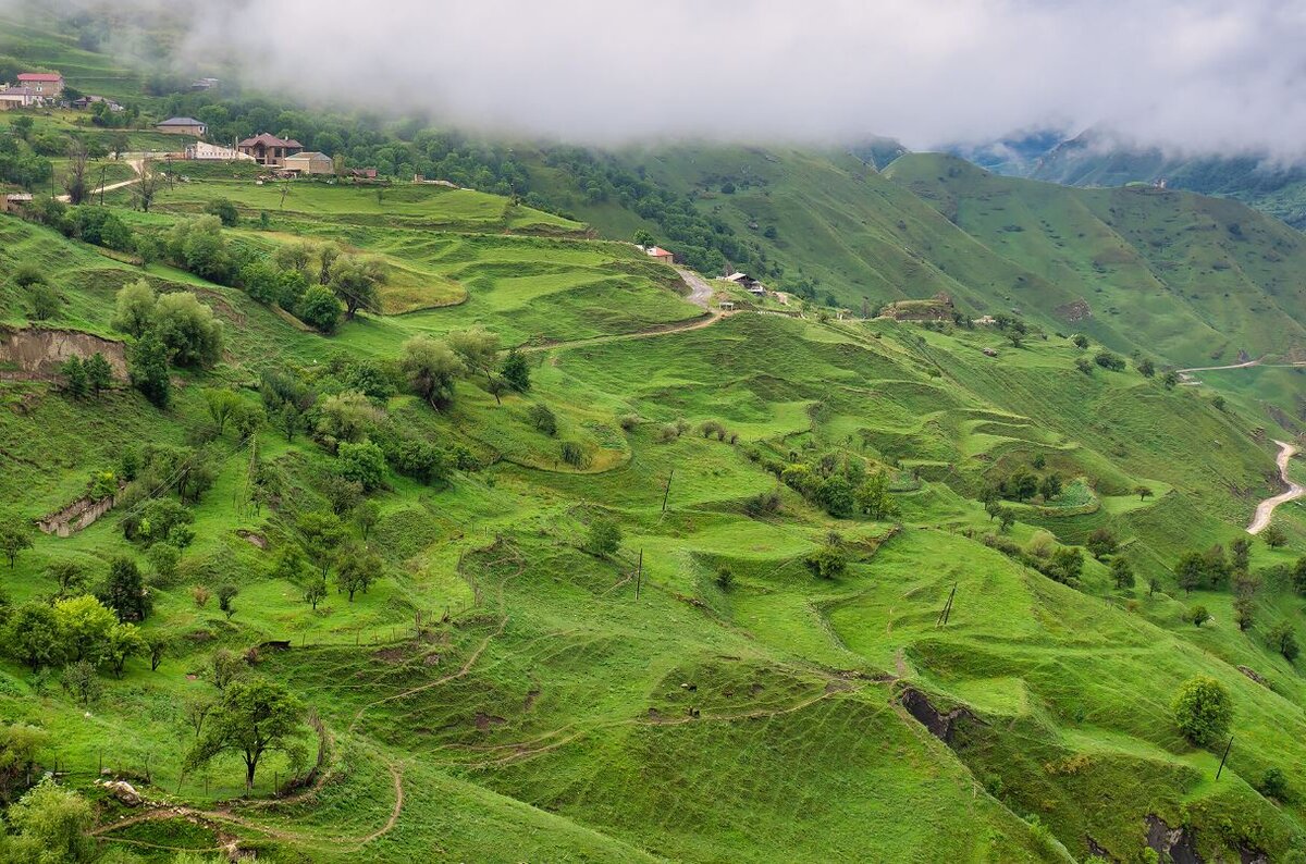 Село Чох террасы в Дагестане