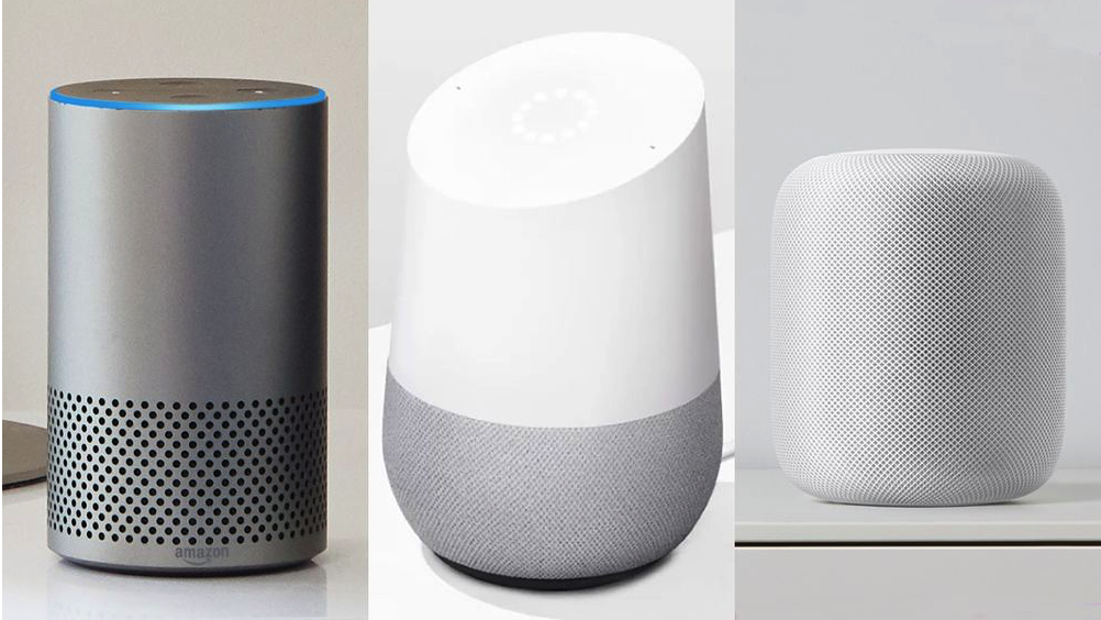 Amazon Echo, Google Home, Apple HomePod
