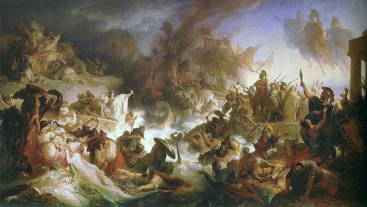 Вильгельм фон Каульбах «Битва при Саламине» 1868 г.